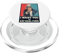 Make American Healthy Again Eat Real Food Inspiration USA PopSockets PopGrip for MagSafe