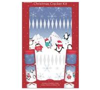Make and Fill Your Own Christmas Cracker Kit - Includes 6 Cracker Kit - Fill With Hats, Jokes/Mottos, Ribbon Ties & Snaps- 3 Designs (Winter Fun)