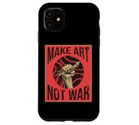 Make Art Not War Peaceful Artist Peace Painter Hippie Case for iPhone 11