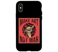 Make Art Not War Peaceful Artist Peace Painter Hippie Case for iPhone X/XS