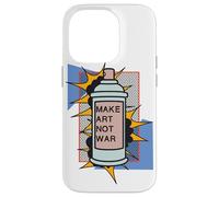 Make Art Not War Retro Spray Can Graphic Pop Art Style Fans Case for iPhone 14 Pro