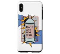 Make Art Not War Retro Spray Can Graphic Pop Art Style Fans Case for iPhone XS Max