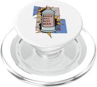 Make Art Not War Retro Spray Can Graphic Pop Art Style Fans PopSockets PopGrip for MagSafe
