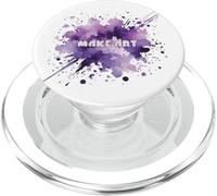 Make Art Purple Splash of Watercolor Paint PopSockets PopGrip for MagSafe