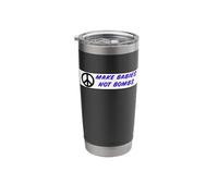 Make Babies Not Bombs Retro Bumper Sticker Stainless Steel Insulated Tumbler