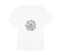 Make Beautiful Things: Artistic Inspiration T-Shirt, Women's Plus, White, 6X
