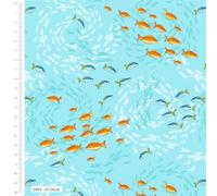 Make + Believe Fabrics 100% Cotton 110cm Wide Sea in Colour The Crafty Lass Organic Cotton Prints