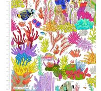 Make + Believe Fabrics 100% Cotton 110cm Wide Sea in Colour The Crafty Lass Organic Cotton Prints