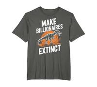 Make Billionaires Extinct Dinosaur Space Vintage Meme T-Shirt