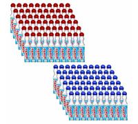 Make Bingo Memorable! 120 Non-Drip Dabbers in RED & Blue - Quick-Drying, Spill-Proof Dot Markers Ideal for Family Fun and Christmas Parties! Easy Grip for Everyone [60 pcs Each]