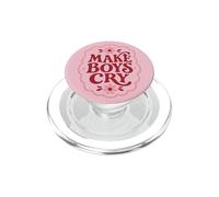 Make Boys Cry Sarcastic Quote Feminist Humor Retro PopSockets PopGrip for MagSafe