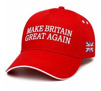 Make Britain Great Again Cap British Patriotic Baseball Cap Embroidered Union Jack Flag MBGA Red, Blue, White, Black Political Pride Statement Adjustable Strap England Summer Hat Funny Unisex