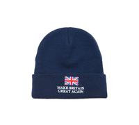 Make Britain Great Again Ski Hat Reform UK, Pro Trump Hat - Unisex, Heavy Duty Beanie Hat with Embroidered Union Jack (UK, Alpha, One Size, Navy Blue)