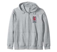 Make Britain Great Again Union Jack Distressed Zip Hoodie