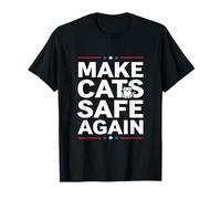 Make Cats Safe Again Patriotic 2024 US Election Funny Cat T-Shirt