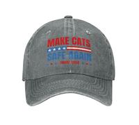 Make Cats Safe Again Trump 2024 Save America Again Hat Denim Retro Baseball Caps
