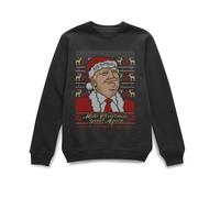 Make Christmas Great Again Donald Trump Christmas Jumper - Black - S