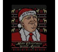 Make Christmas Great Again Donald Trump Women's Christmas T-Shirt - Black - L