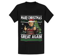 Make Christmas Great Again Funny T-Shirt - Novelty Xmas Tee for Men & Women | Hilarious Holiday Party Outfit, Ugly Christmas Sweater Alternative, Festive Gift Idea (UK, Alpha, M, Regular, Regular)
