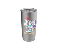 Make Creativity Not War Painter Peace Statement Stainless Steel Insulated Tumbler