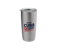 Make Cuba Great Again Map Politics Freedom Democracy Stainless Steel Insulated Tumbler