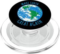 Make Earth Great Again Planet Earth Globe Earth Day Design PopSockets PopGrip for MagSafe