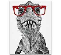 Make Em Laugh Black And White Baby Photos Jurassic Dinosaur Prints 11x14 Unframed Wall Art Print Decor Poster Decoration Artwork For Kids Boys Room, Living Room, Nursery and Bathroom