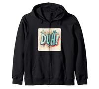 Make ’Em Laugh with this Duh Speech Emblem Zip Hoodie