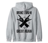 MAKE EMO GREAT AGAIN Elder Emo Still Emo Phase: Emocore Zip Hoodie