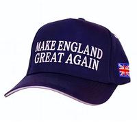 Make England Great Again Cap Navy Blue Embroidered Baseball Cap with Union Jack Flag, Adjustable Strap, Patriotic British Hat Political Theme MEGA Make Britain Great Again Symbol Unisex