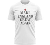 Make England Great Again Mens T Shirt English St Georges Cross Badge British Proud Country Supporters Tee, L, White