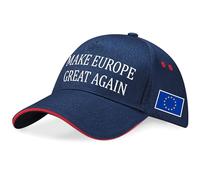 Make Europe Great Again Cap for Men Women MEGA European Baseball Cap Hat Patriotic Right Movement, One Size, Navy/Red