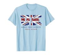 Make Free Speech Free Again: UK Flag Conservative Grunge T-Shirt