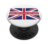 Make Free Speech Free Again: UK Flag Conservative PopSockets Adhesive PopGrip