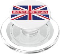 Make Free Speech Free Again: UK Flag Conservative PopSockets PopGrip for MagSafe