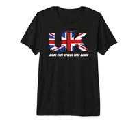 Make Free Speech Free Again: UK Flag Conservative Premium T-Shirt