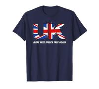 Make Free Speech Free Again: UK Flag Conservative T-Shirt