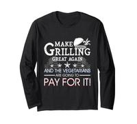 Make Grilling Great Again Trump BBQ Pit Master Grill Gift Long Sleeve T-Shirt