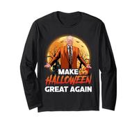 Make Halloween Great Again Trick or Treat Funny Trump Long Sleeve T-Shirt