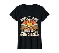 Make Hay While The Sun Shines Optimistic Quotes |- Value Graphic T-Shirt, Women, Black, XL