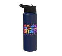 Make Homophobia Extinct Gay Pride Month LGBTQ Dinosaur Stainless Steel Insulated Water Bottle