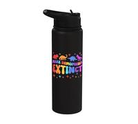 Make Homophobia Extinct Gay Pride Month LGBTQ Dinosaur Stainless Steel Insulated Water Bottle