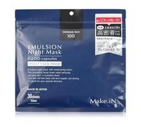 Make.iN Emulsion Night Sheet Mask 30 Sheets All-in-One Emulsion Essence Ceramides + Jojoba & Argan Oils Moisturising Night Care Made in Japan