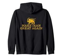 Make Iran Great Again Emblem Of Iran For The Iranian People Zip Hoodie