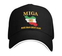 Make Iran Great Again Hat for Men Women Baseball Caps Miga Trucker Cap Irans Lion and Sun Flags Hat Curved Brim Adjustable Iranian Flags with Lions Baseballs Hats Unisex Iran Hat Accessories