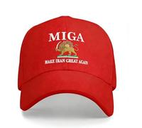 Make Iran Great Again Hat Miga Trucker Cap, Run Baseball Cap Thermal Visor Foam Party Hat, Suitable for Various Holiday Parties (H#)