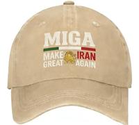 Make Iran Great Again Hat Miga Trucker Cap, Run Baseball Cap Thermal Visor Foam Party Hat, Suitable for Various Holiday Parties (D#)