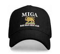 Make Iran Great Again Hat Miga Trucker Cap, Run Baseball Cap Thermal Visor Foam Party Hat, Suitable for Various Holiday Parties (I#)