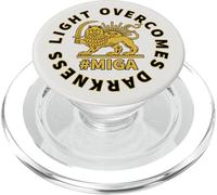 Make Iran Great Again Light Overcomes Darkness Lion and Sun PopSockets PopGrip for MagSafe