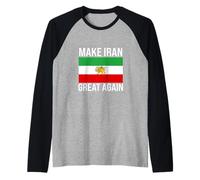 Make Iran Great Again Miga Support Democracy & Iran Freedom Raglan Baseball Tee